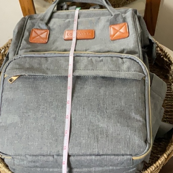 Lovevook cooler Backpack fits 24 pack grey 15 in H x 10 in wide xtra pockets EUC - Picture 7 of 7